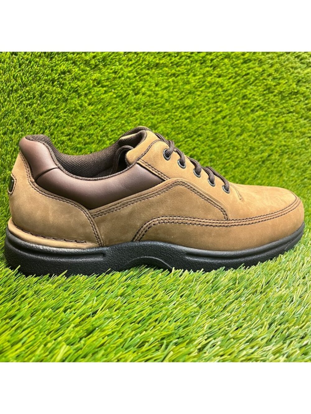 Rockport Eureka Mens Size 10.5EE Brown Black Leather Classic Walking Shoes